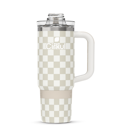 Limited Edition: 30oz. Taupe Tartan Travel StrawSip™ Tumbler (T4GR)